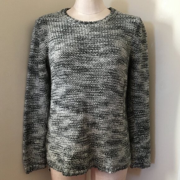 [Ann Taylor] Variegated Grey Knit Sweater | M | Good - Picture 1 of 10